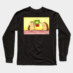 Hedgehog Heart Cactus Long Sleeve T-Shirt